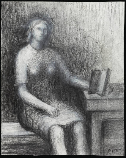 Seated Woman with Open Book