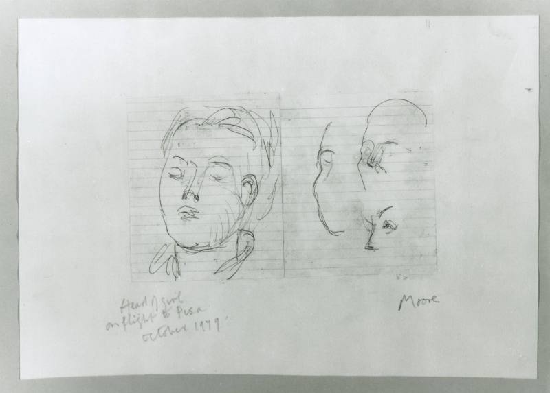 Head of Girl Drawn on Flight to Pisa