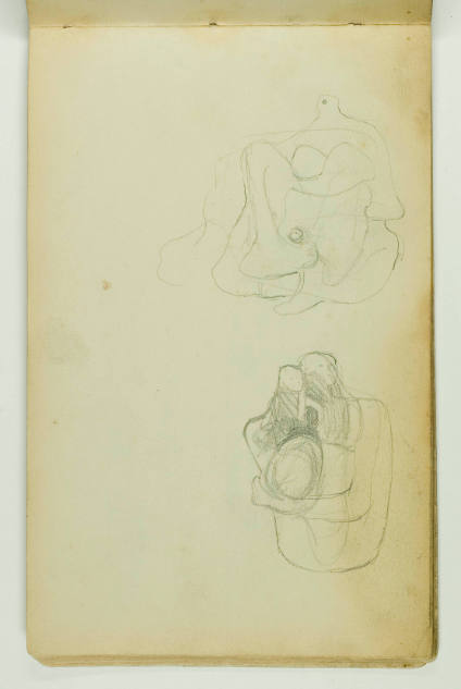 Transformation Drawing: Seated Figure and Mother and Child