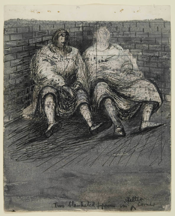 Study for 'Two Women Wrapped in Blankets'