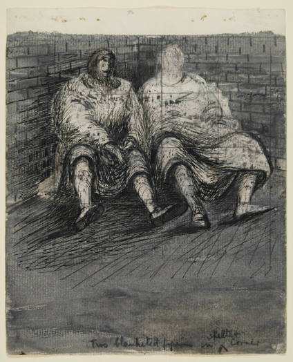 Study for 'Two Women Wrapped in Blankets'
