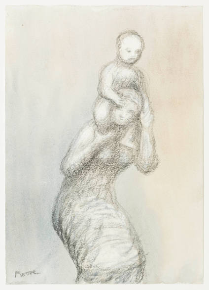 Mother with Child on Shoulder