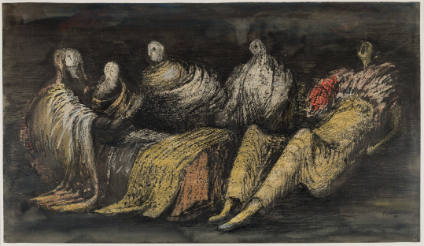 Group of Draped Figures in a Shelter