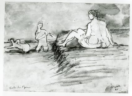 Seated Nude and Two Bathers