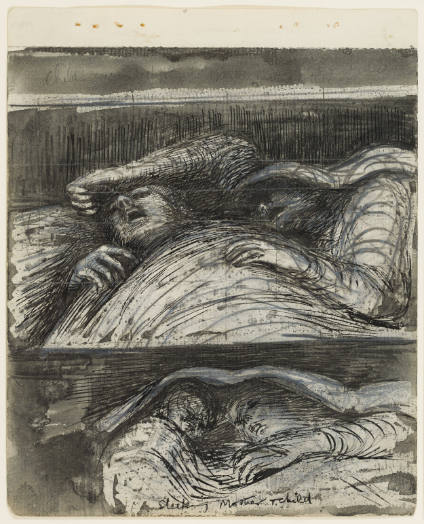 Study for 'Pink and Green Sleepers'