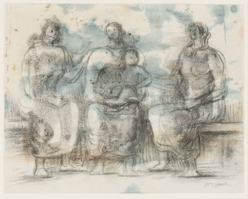 Three Seated Women with a Child