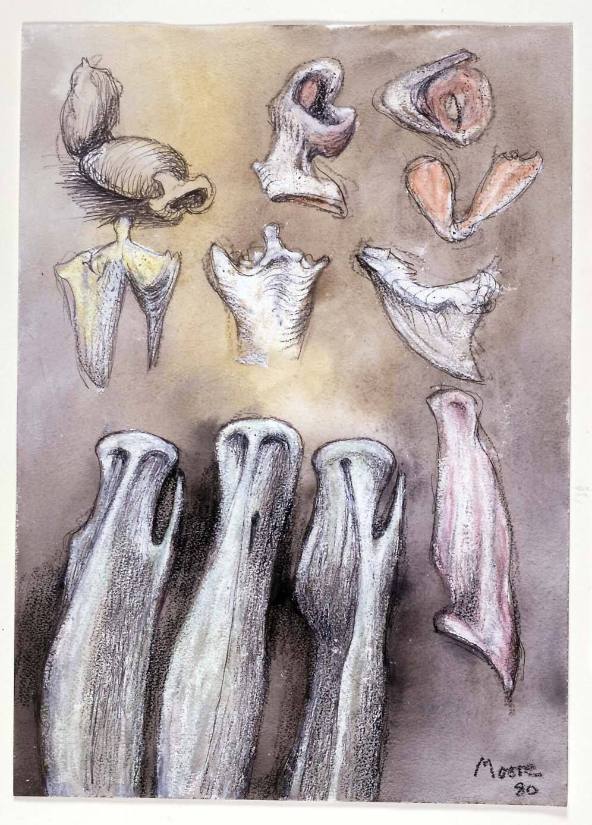 Eleven Ideas for Sculpture: Bone Forms -Three Witches