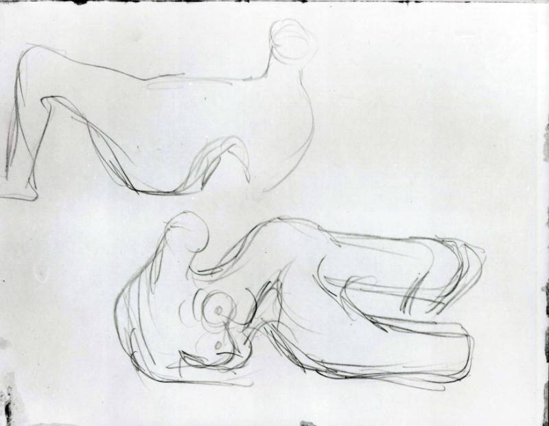 Two Studies for Reclining Figure