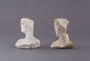 <i>Maquette for Head I</i> and the piece of bone that was its inspiration