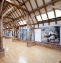 The tapestries in situ in the Aisled Barn, Perry Green

Photograph: Jonty Wilde
<br>