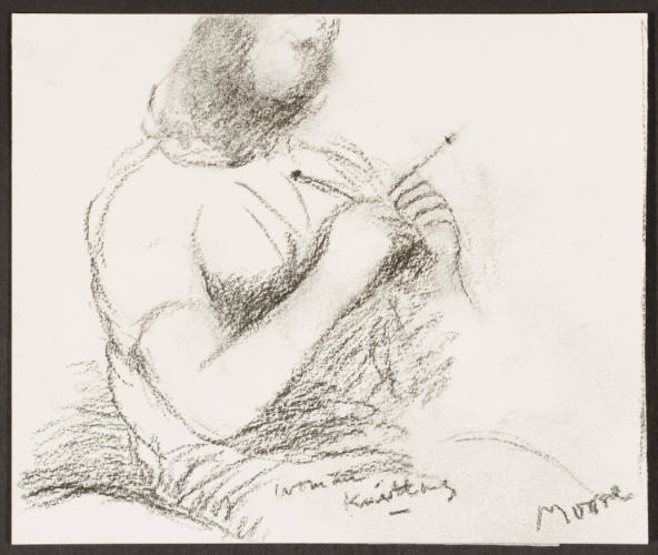 Woman Knitting