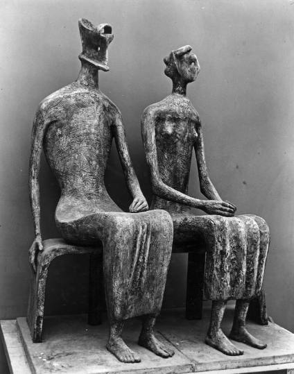 King and Queen', Henry Moore OM, CH, 1952–3, cast 1957