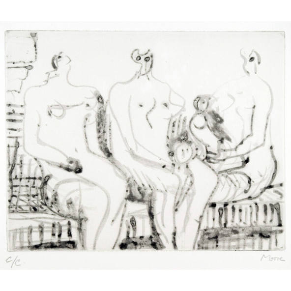 Three Seated Figures