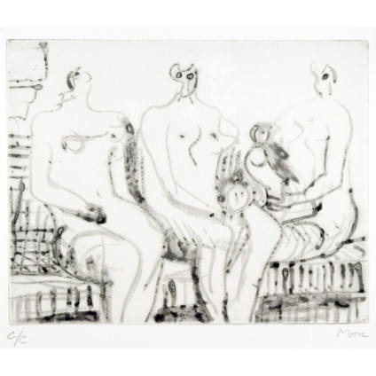 Three Seated Figures