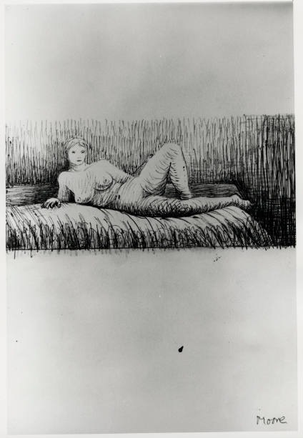Reclining Nude on Bed