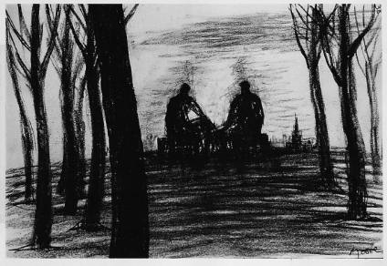 Two Figures Seated in Landscape