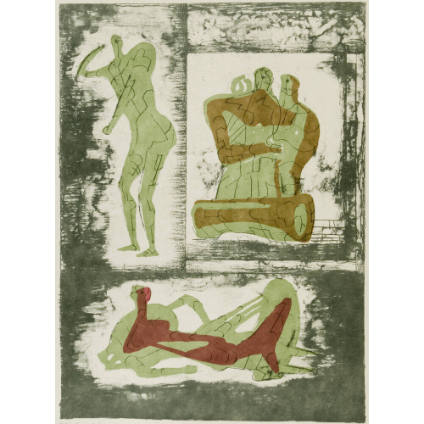 Reclining and Standing Figure and Family Group