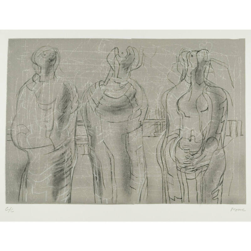 Three Cloaked Figures I