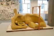 <i>Draped Reclining Mother and Baby</i> on display at Burberry Maker's House, London, February …