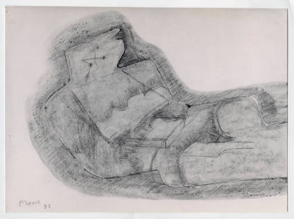 Drawing for Sculpture: Reclining Figure