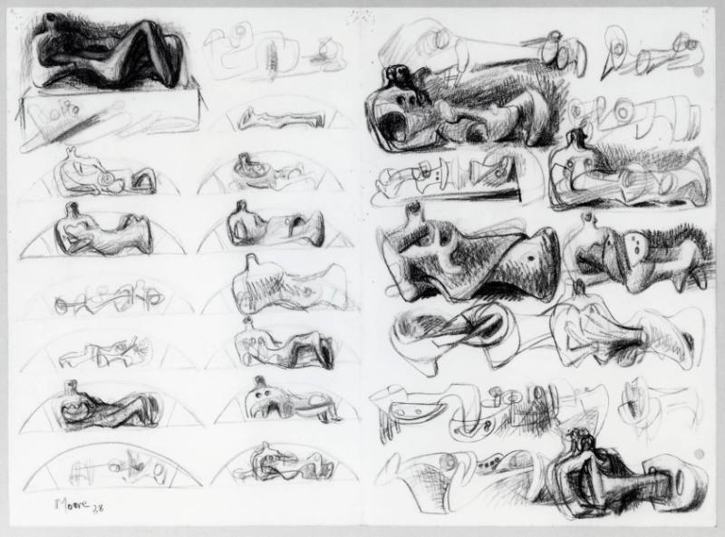 Drawing For Sculpture: Reclining Figures – Works – The Henry Moore ...