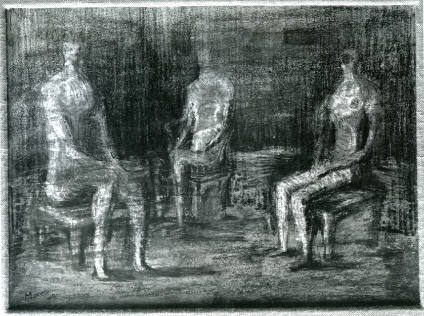 Three Seated Figures