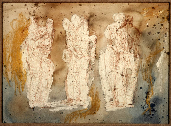 Three Standing Figures