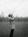 Henry Moore with his camera.<br>
Photographer unknown, <i>c</i>.1976<br>
photo: The Henry Moo…