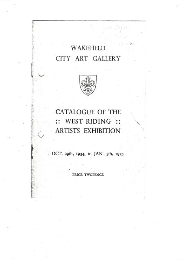 1934-35 Wakefield City Art Gallery, The West Riding Artists' Exhibition