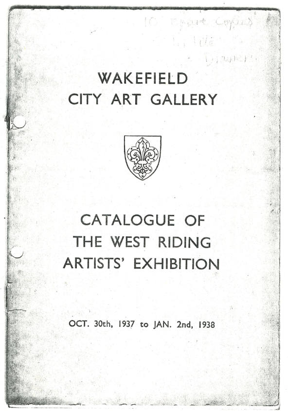 1937-38 Wakefield City Art Gallery, The West Riding Artists' Exhibition