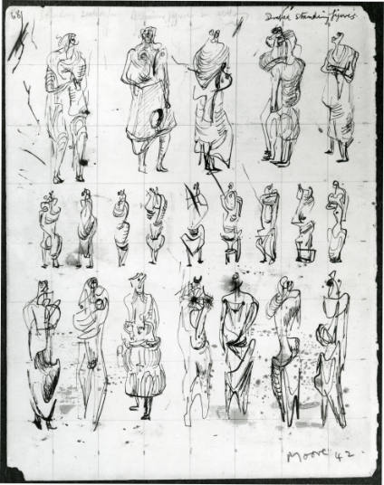 Draped Standing Figures