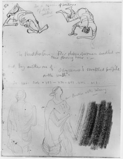 Sketches for Death of the Suitors and Penelope