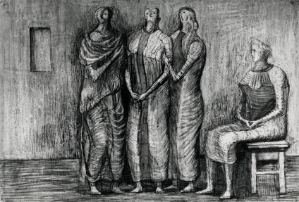 Four Figures in a Room