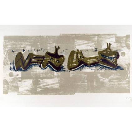 Two Reclining Figures with River Background