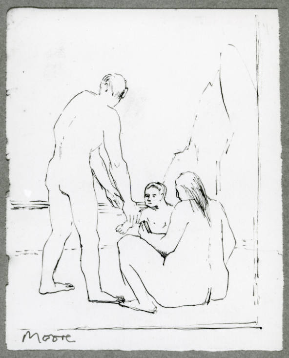 Studies of Nudes: Man, Woman and Child