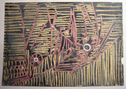 Textile Design: Red and Yellow Lines