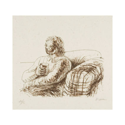 Seated Figure Holding Glass