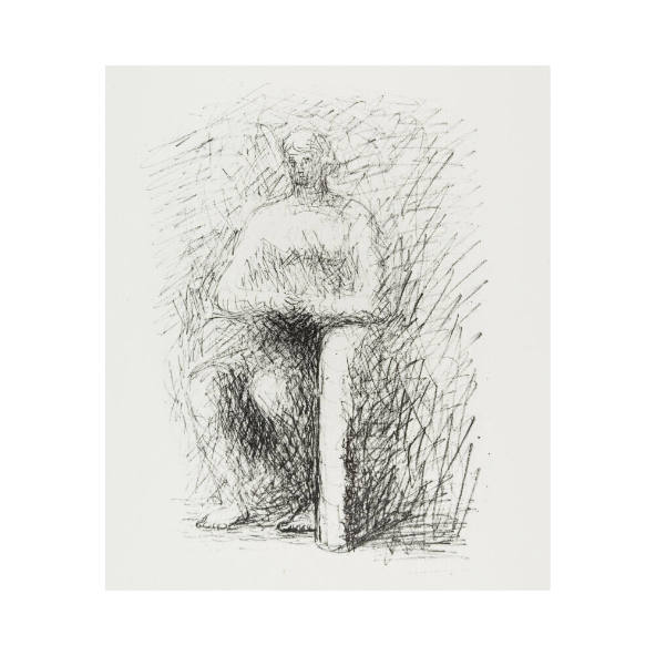 Seated Figure I: Line Drawing