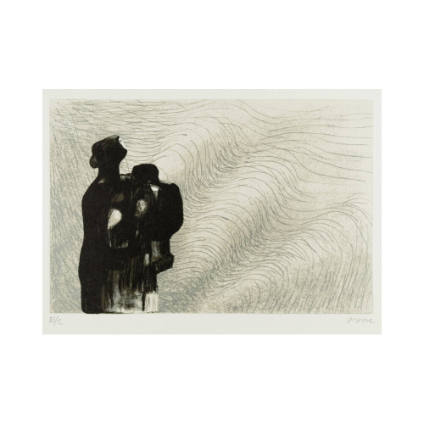 Mother and Child with Wave Background III