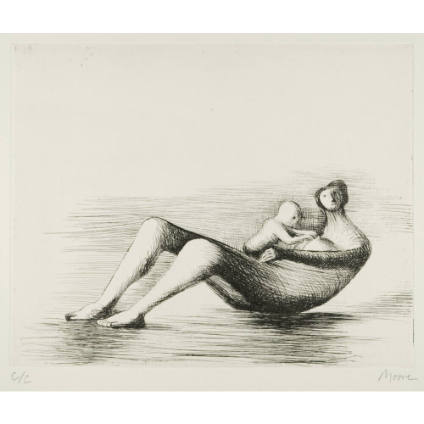 Reclining Mother and Child I
