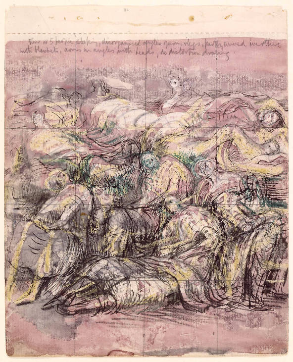 Study for 'Women in a Shelter'