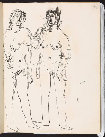 Two Standing Female Nudes