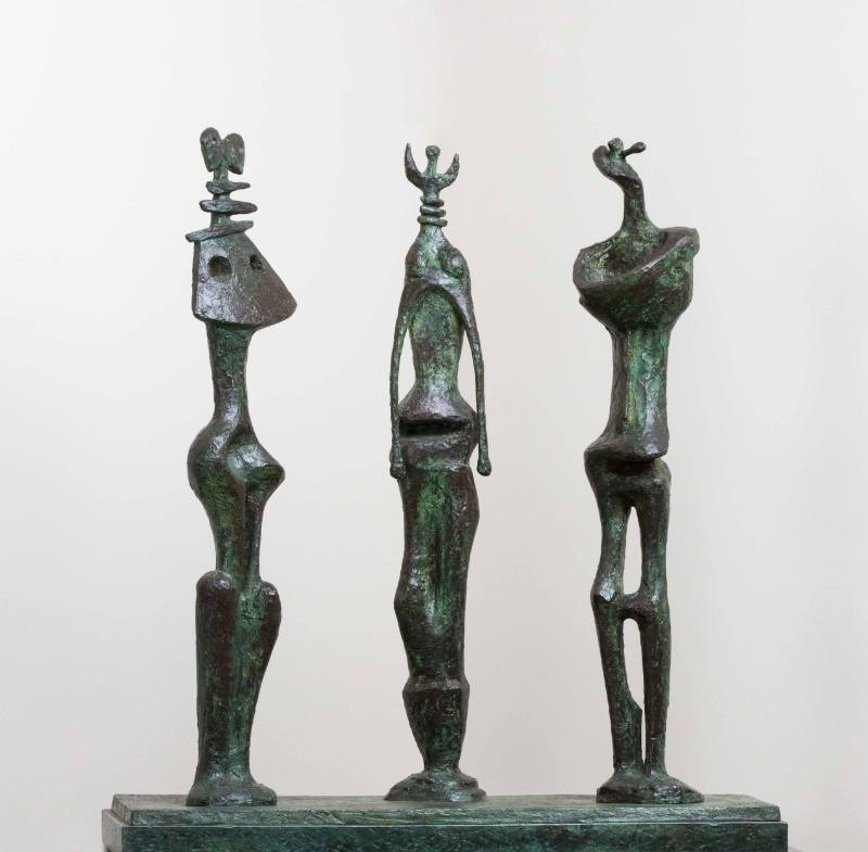 Henry Moore OM, CH, Three Standing Figures 1945, cast c 