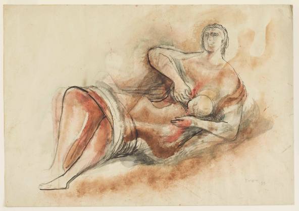 Reclining Mother and Child