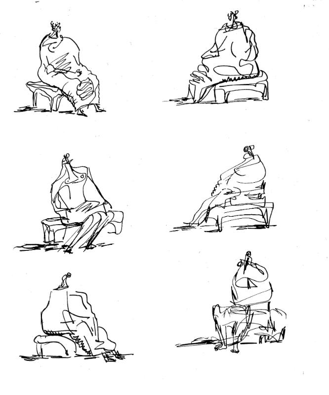 Studies for Seated Figures