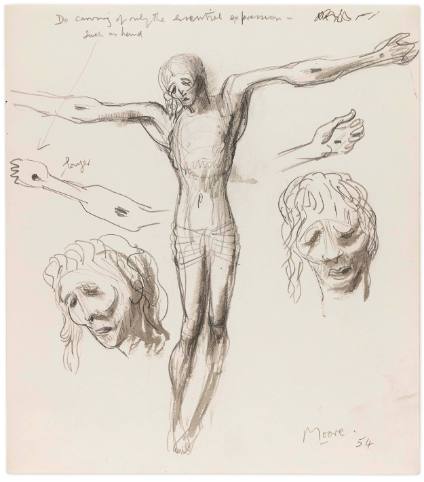 Studies after Crucifixion Sculpture