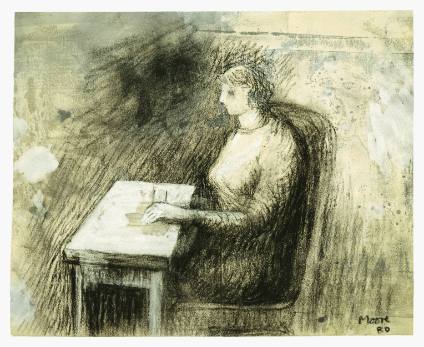 Woman Seated at a Small Table