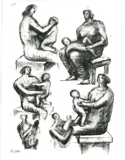 Six Studies of Mother and Child