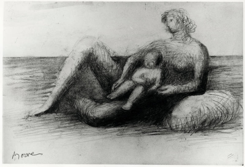 Reclining Mother and Child