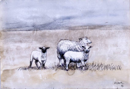 Sheep and Two Lambs